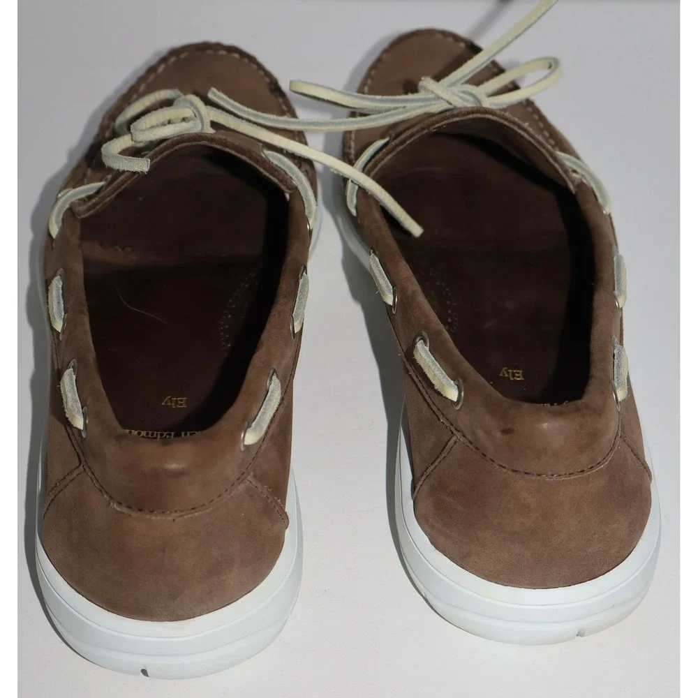 Allen Edmonds Ely Mens Brown Boat Shoes Extra Light Sole Loafers Size 9 D